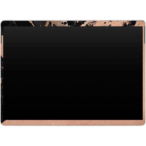 Black and Rose Gold Marble Split Surface Pro 8 Skin