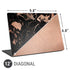 Black and Rose Gold Marble Split Universal Laptop 12in (9.8 x 6.8in) Skin