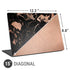 Black and Rose Gold Marble Split Universal Laptop 15in (12.2 x 8.8in) Skin