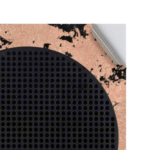 Black and Rose Gold Marble Split Xbox Series S Console Skin