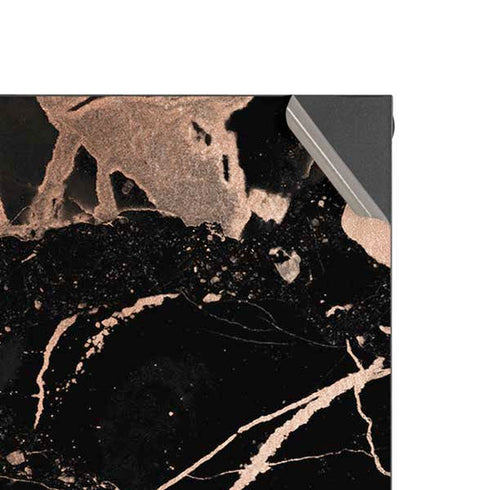 Black and Rose Gold Marble Split Xbox Series X Console Skin