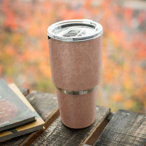 Black and Rose Gold Marble Split Yeti 30oz Rambler Tumbler Skin