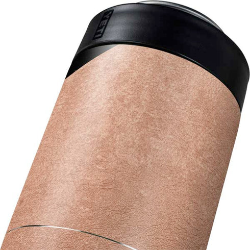 Black and Rose Gold Marble Split Yeti Colster Can Insulator Skin