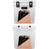 Black and Rose Gold Marble Split YETI Roadie 24 Hard Cooler Skin