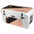 Black and Rose Gold Marble Split YETI Tundra 65 Hard Cooler Skin