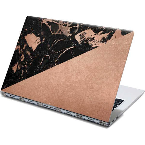 Black and Rose Gold Marble Split Yoga 910 2-in-1 14in Touch-Screen Skin