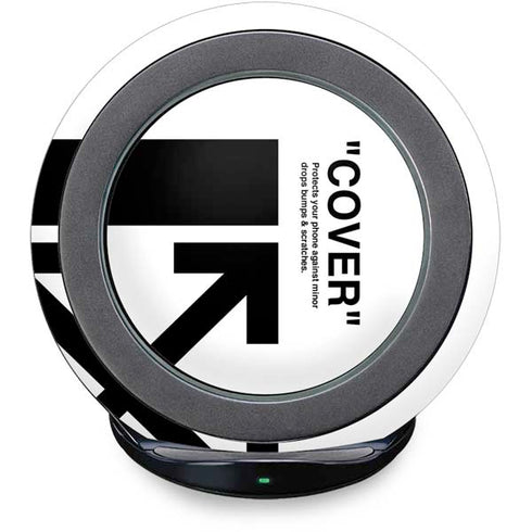 Black and White Arrows Fast Charge Wireless Charging Stand Skin