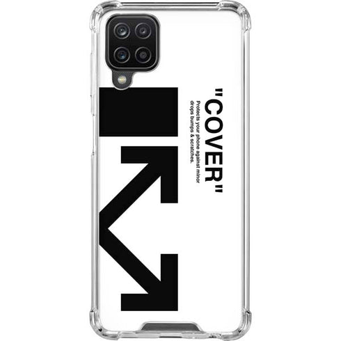 Black and White Arrows Galaxy A12 Clear Case