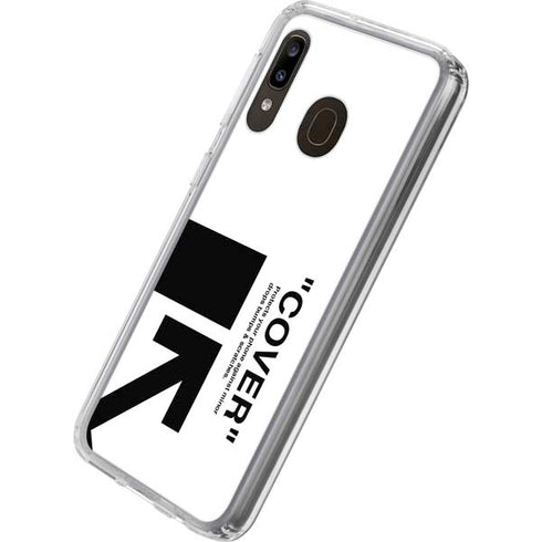 Black and White Arrows Galaxy A20 Clear Case