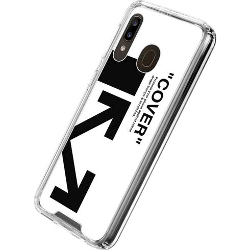Black and White Arrows Galaxy A30 Clear Case