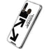 Black and White Arrows Galaxy A30 Clear Case