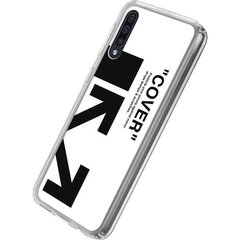 Black and White Arrows Galaxy A50 Clear Case