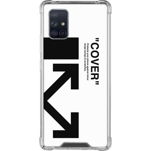 Black and White Arrows Galaxy A71 5G Clear Case