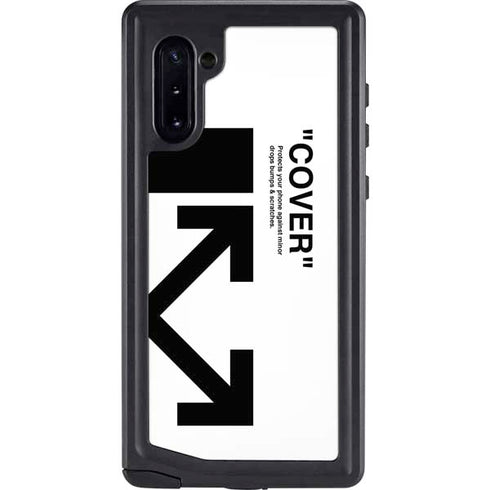 Black and White Arrows Galaxy Note 10 Waterproof Case