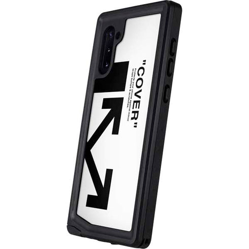 Black and White Arrows Galaxy Note 10 Waterproof Case