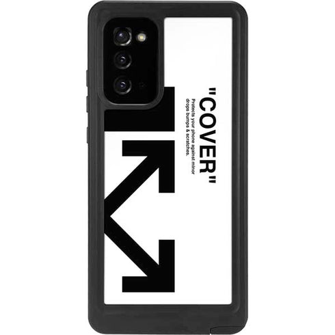 Black and White Arrows Galaxy Note20 5G Waterproof Case