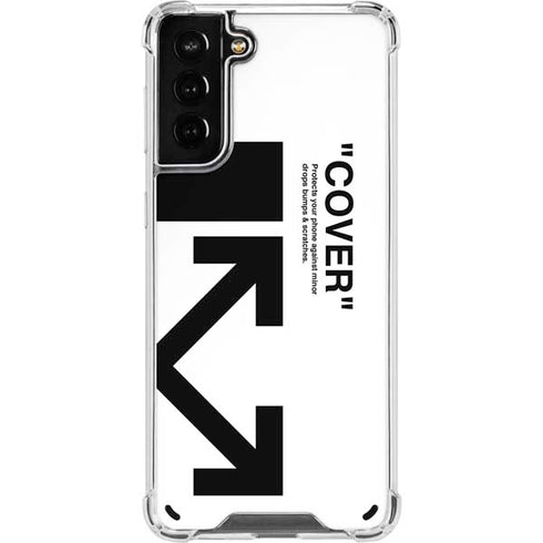 Black and White Arrows Galaxy S21 Plus 5G Clear Case