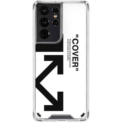 Black and White Arrows Galaxy S21 Ultra 5G Clear Case