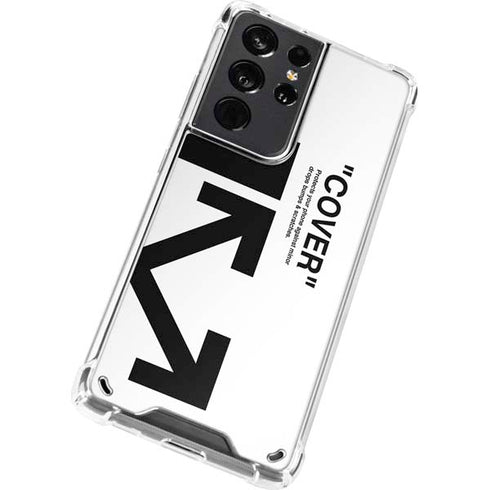 Black and White Arrows Galaxy S21 Ultra 5G Clear Case