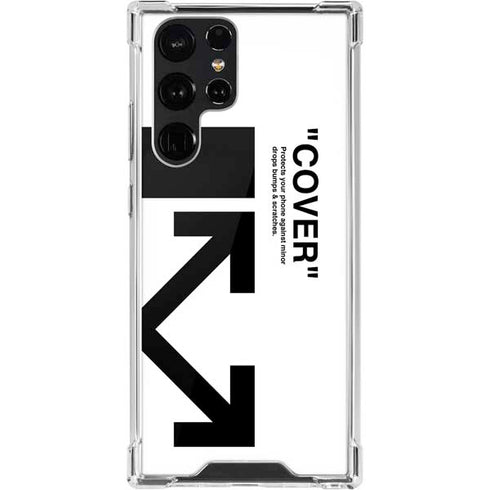 Black and White Arrows Galaxy S22 Ultra Clear Case
