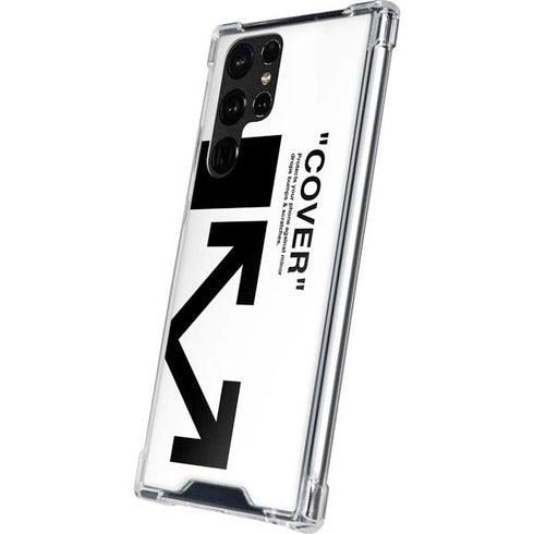 Black and White Arrows Galaxy S22 Ultra Clear Case