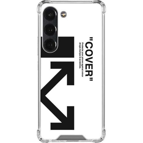 Black and White Arrows Galaxy S23 Clear Case