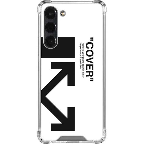 Black and White Arrows Galaxy S23 Plus Clear Case