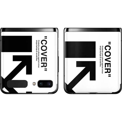 Black and White Arrows Galaxy Z Flip Skin
