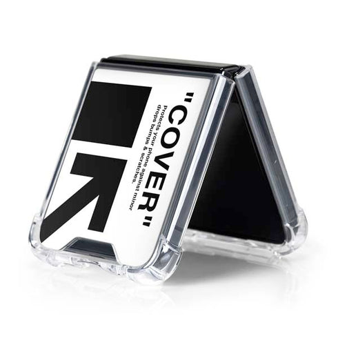 Black and White Arrows Galaxy Z Flip5 5G Clear Case