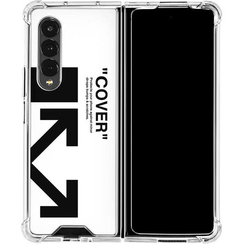 Black and White Arrows Galaxy Z Fold4 5G Clear Case