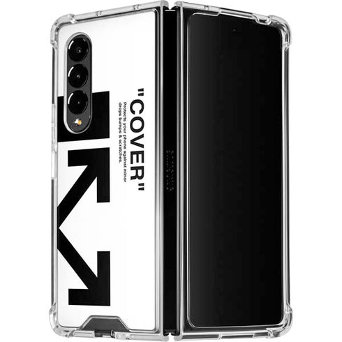 Black and White Arrows Galaxy Z Fold4 5G Clear Case
