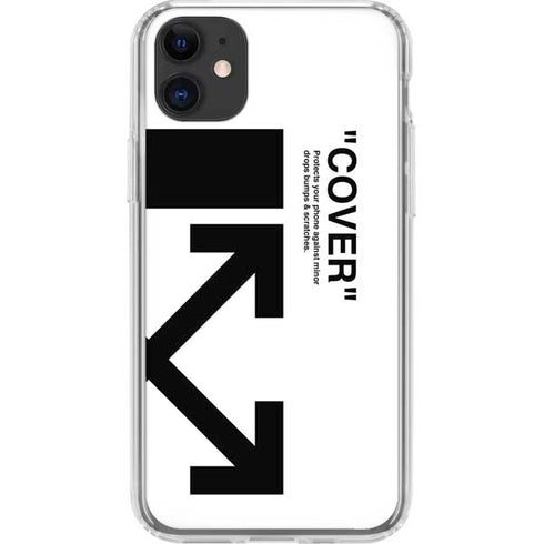 Black and White Arrows iPhone 11 Clear Case