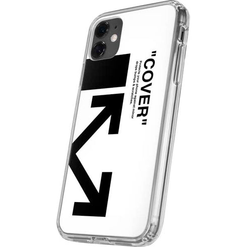 Black and White Arrows iPhone 11 Clear Case