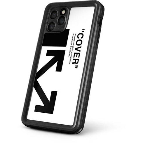 Black and White Arrows iPhone 11 Pro Max Waterproof Case