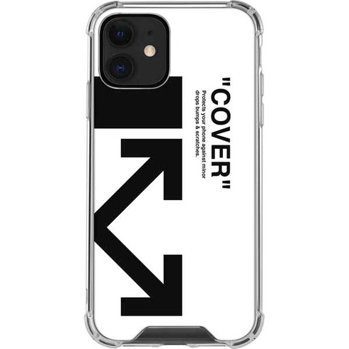 Black and White Arrows iPhone 12 Clear Case
