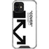 Black and White Arrows iPhone 12 Clear Case