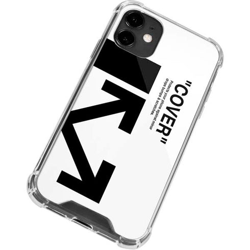 Black and White Arrows iPhone 12 Clear Case