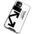 Black and White Arrows iPhone 12 Clear Case