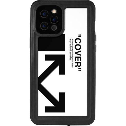 Black and White Arrows iPhone 12 Pro Max Waterproof Case