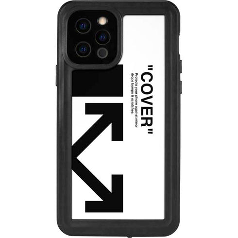 Black and White Arrows iPhone 12 Pro Waterproof Case