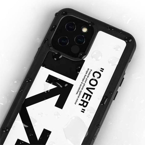 Black and White Arrows iPhone 12 Pro Waterproof Case