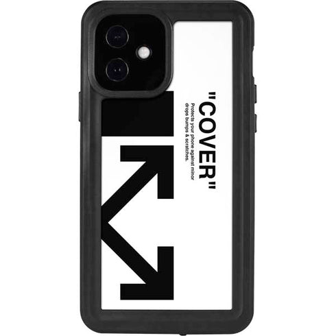 Black and White Arrows iPhone 12 Waterproof Case