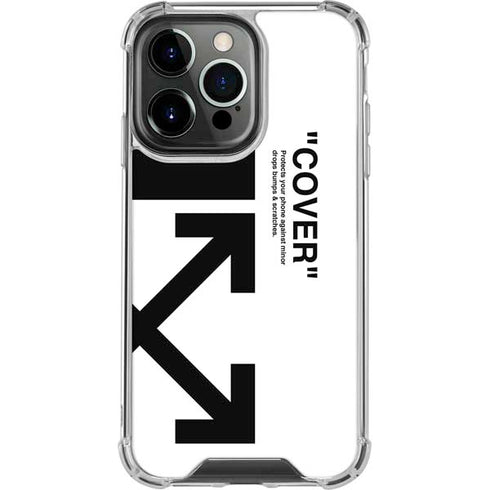 Black and White Arrows iPhone 13 Pro Clear Case