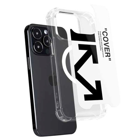 Black and White Arrows iPhone 13 Pro Max MagSafe Case