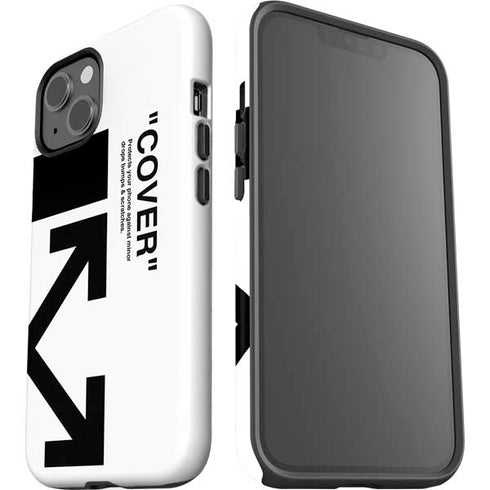 Black and White Arrows iPhone 14 Plus Impact Case