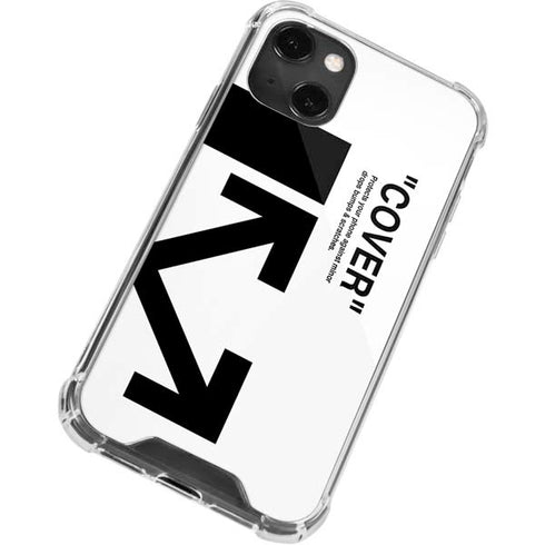 Black and White Arrows iPhone 14 Plus Clear Case