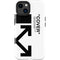 Black and White Arrows iPhone 15 Plus Impact Case