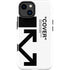 Black and White Arrows iPhone 14 Plus Impact Case
