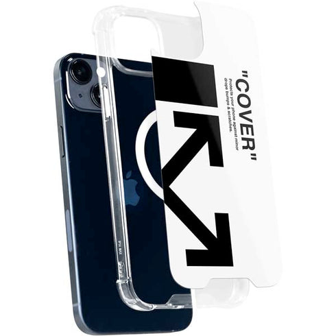 Black and White Arrows iPhone 14 Plus MagSafe Case