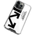 Black and White Arrows iPhone 15 Pro Max Clear Case